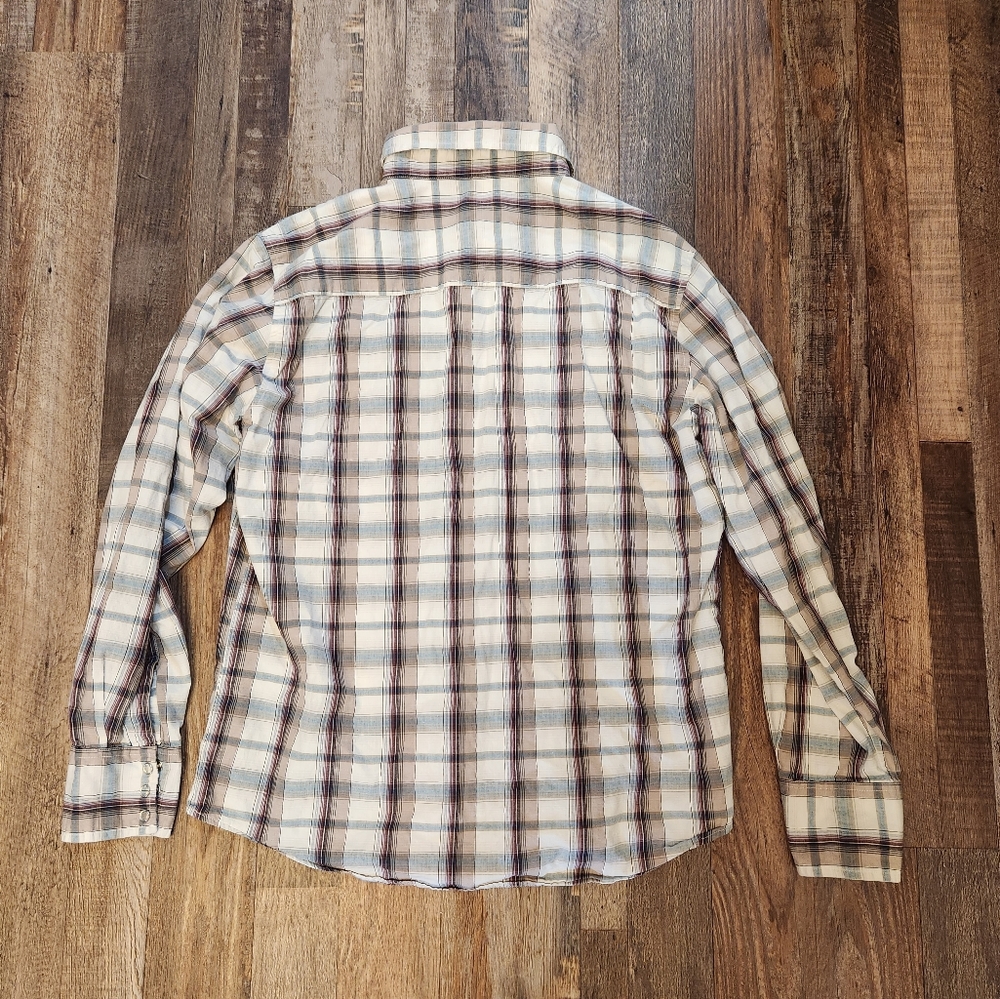 Machine Plaid Button Down Shirt - Picture 3 of 3